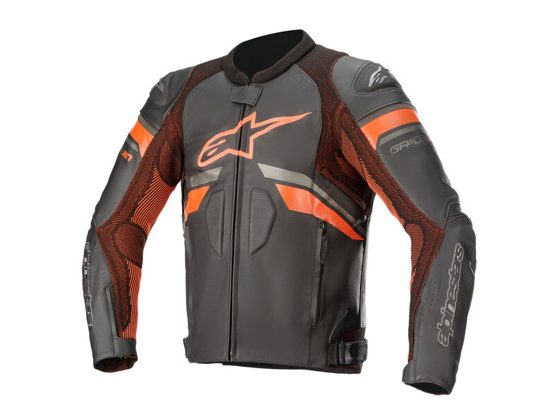 ALPINESTARS GP Plus R V3 Rideknit Leather Jkt Black/Red/Fluo click to zoom image