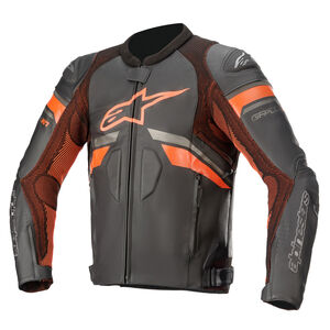 ALPINESTARS GP Plus R V3 Rideknit Leather Jkt Black/Red/Fluo 