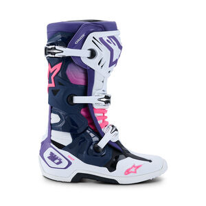 ALPINESTARS Tech 10 - White Violet Navy Blue Pink Fluo click to zoom image