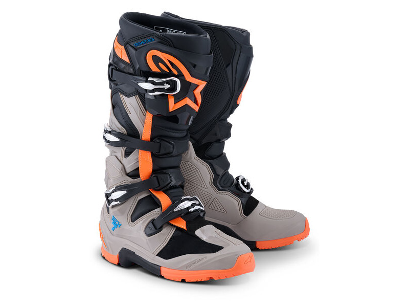 ALPINESTARS Tech 7 Enduro - Black Warm Gray Orange Fluo click to zoom image