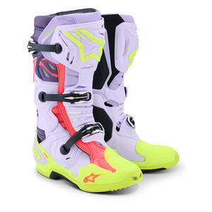 ALPINESTARS Tech 10 Supervented - Purple Yellow Fluo Diva Pink 