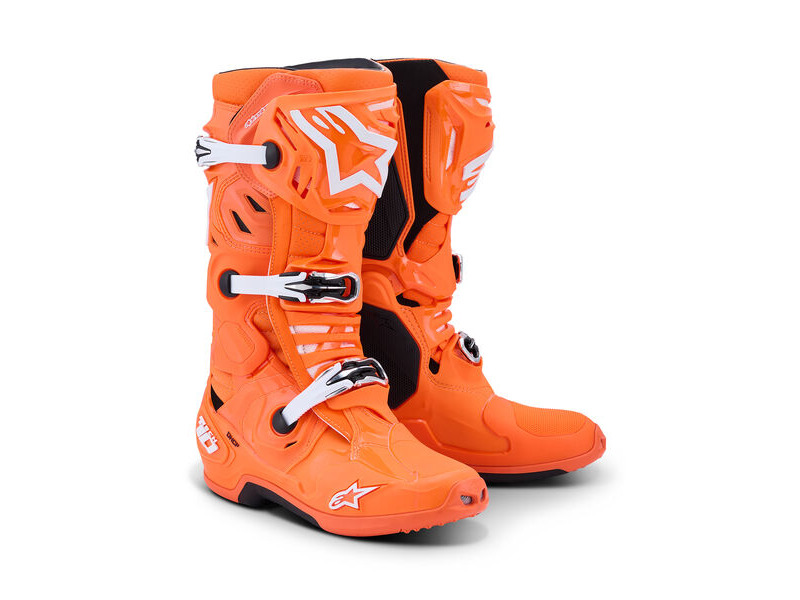ALPINESTARS Tech 10 Supervented - Orange Fluo Black White click to zoom image