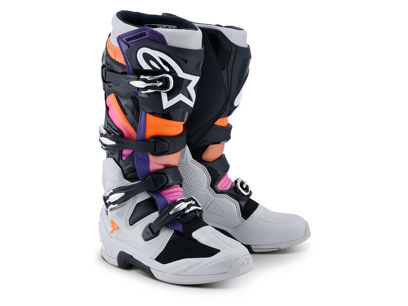 ALPINESTARS Tech 7 - Black Light Gray Orange Fluo Magenta click to zoom image