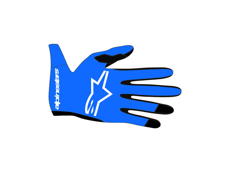 ALPINESTARS Youth Radar Gloves UCLA Blue White click to zoom image