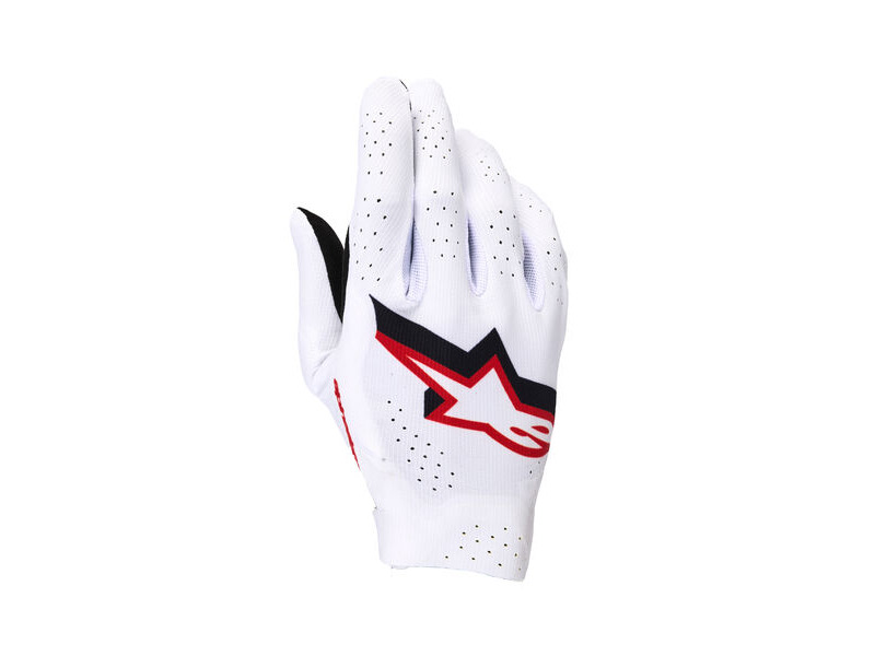 ALPINESTARS Supertech MX Gloves - White Black Fire Red click to zoom image