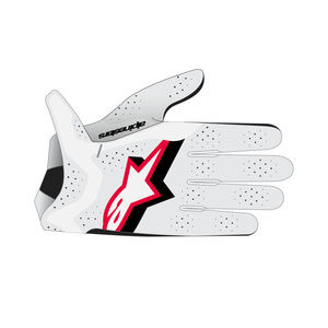 ALPINESTARS Supertech MX Gloves - White Black Fire Red click to zoom image