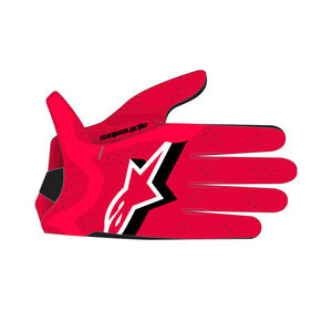 ALPINESTARS Supertech MX Gloves - Fire Red Black White click to zoom image