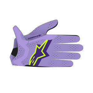 ALPINESTARS Supertech MX Gloves - Lavender Violet Fluo Yellow click to zoom image