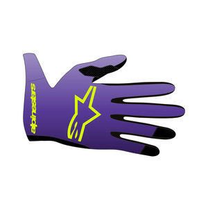 ALPINESTARS Radar Gloves Purple Yellow Fluo click to zoom image