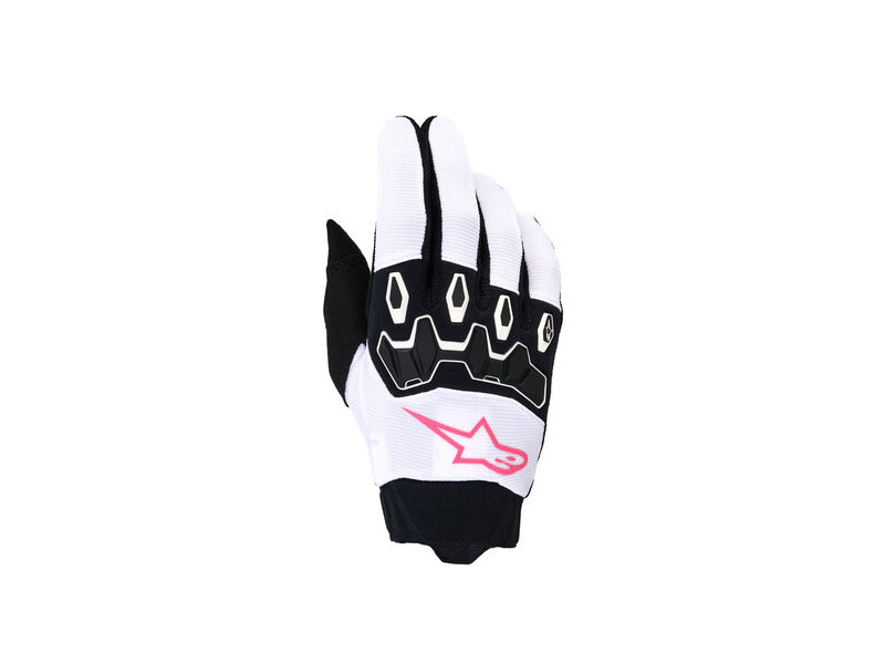 ALPINESTARS Stella Full Bore V2 Gloves White Pink Fluo Black click to zoom image