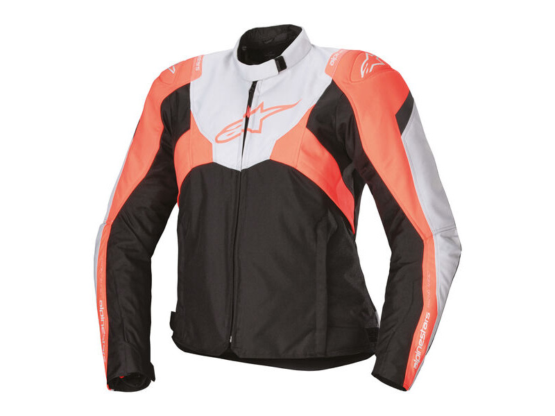 ALPINESTARS Stella T-Jaws V4 WP Jacket Black Ice Grey Fluo Coral click to zoom image