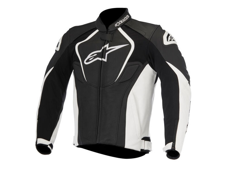 ALPINESTARS Jaws Leather Jacket Blk/Wht click to zoom image