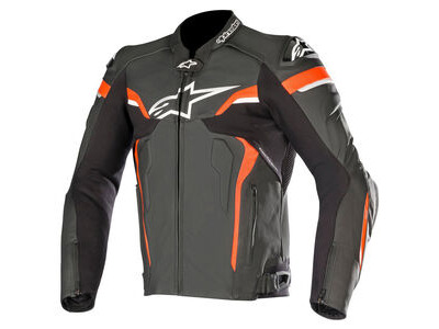 ALPINESTARS Celer V2 Leather Jacket Black White Red Fluo