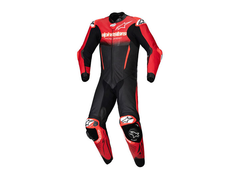 ALPINESTARS Alpine GP-R7 1 Pc Leather Suit Black Mid Red click to zoom image