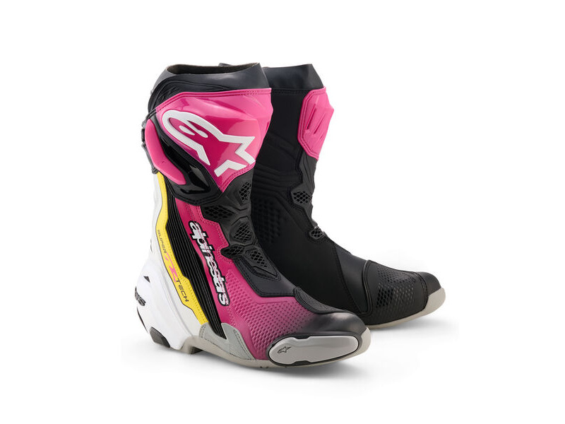 ALPINESTARS Supertech R Black Magenta White Yellow click to zoom image