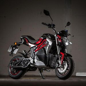 LEXMOTO Cypher Electric Motorcycle  Black / Red  click to zoom image