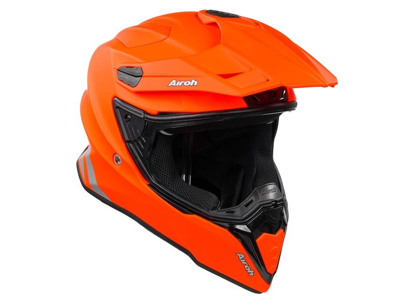 Airoh Casque Intégral Moto Offroad Enduro Motard Airoh Commander Orange Fluo Helmet 