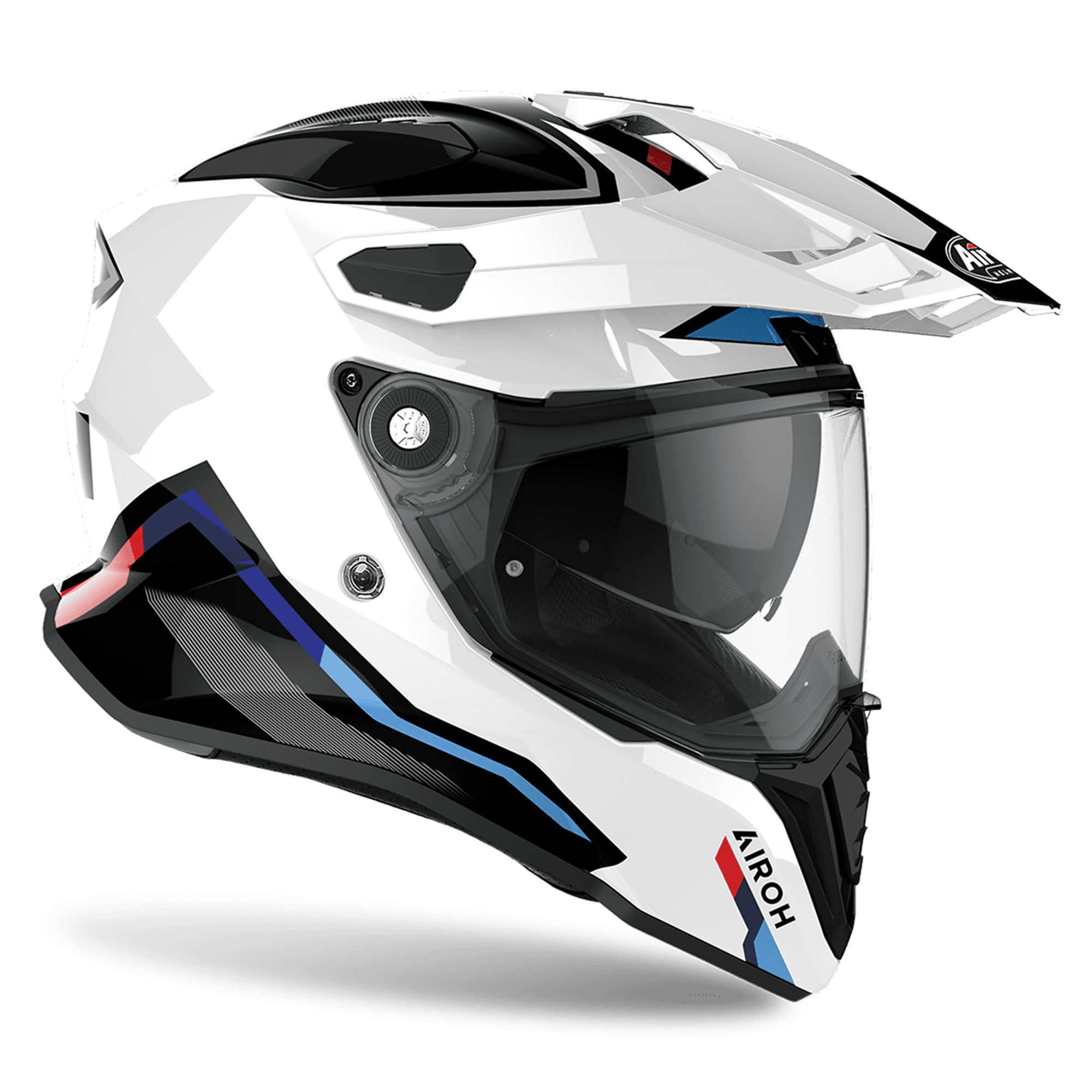 AIROH Commander 'Factor' Adventure Motorcycle Helmet - White Gloss