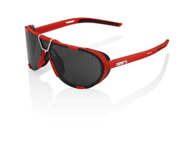 100% Glasses Westcraft - Soft Tact Red - Black Mirror Lens