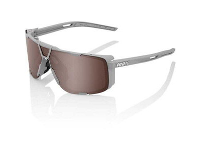 100% Glasses Eastcraft - Soft Tact Cool Grey - HiPER Crimson Silver Mirror Lens