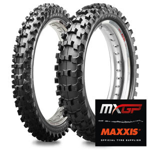 MAXXIS 85cc Big Wheel MX-ST+ Tyres - Matched Pair - 70/100-19 + 90/100-16 