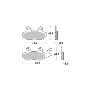 AP RACING Disc Pad Organic Scooter #1128 click to zoom image