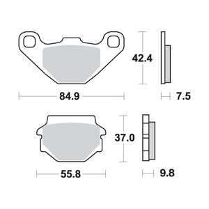 AP RACING SR Supersport Sinter Rear Disc Pads #146SR click to zoom image