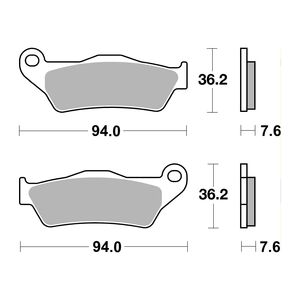 AP RACING SR Supersport Sinter Rear Disc Pads #271SR click to zoom image