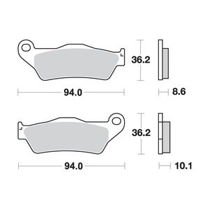 AP RACING SR Supersport Sinter Rear Disc Pads #342SR click to zoom image