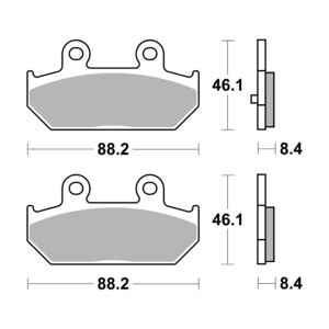 AP RACING SR Supersport Sinter Rear Disc Pads #404SR click to zoom image