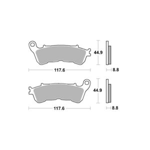 AP RACING SF Supersport Sinter Front Disc Pads #428SF click to zoom image