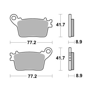 AP RACING SR Supersport Sinter Rear Disc Pads #434SR click to zoom image