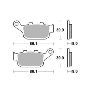 AP RACING SR Supersport Sinter Rear Disc Pads #481SR click to zoom image