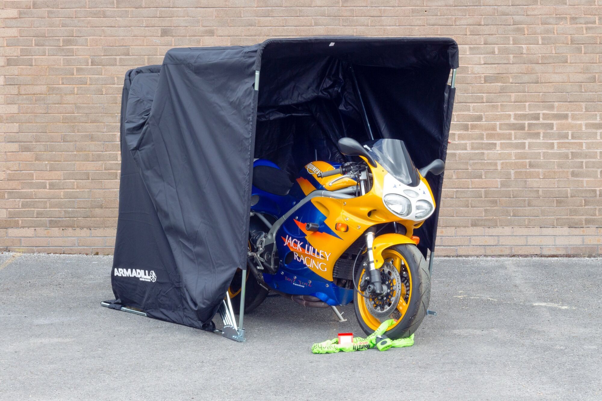 Small Armadillo Motorcycle Folding Secure Shelter 