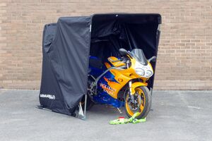 ARMADILLO Motorcycle Garage Shelter Large (345cm X 137cm X 190cm) click to zoom image