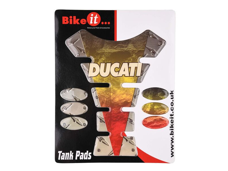 BIKE IT 'Ducati' Tank Pad (Metal Effect) click to zoom image
