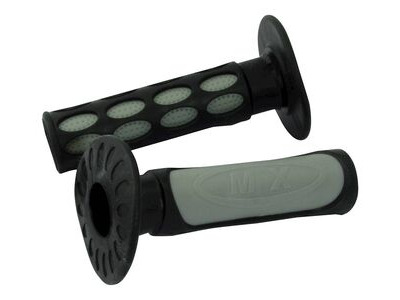 BIKE IT 2-Tone MX Grips Grey / Black