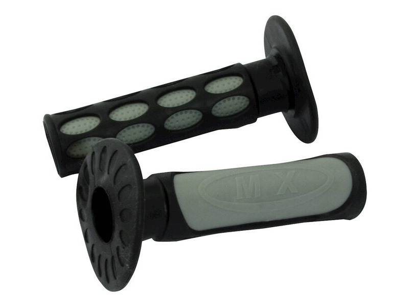 BIKE IT 2-Tone MX Grips Grey / Black click to zoom image