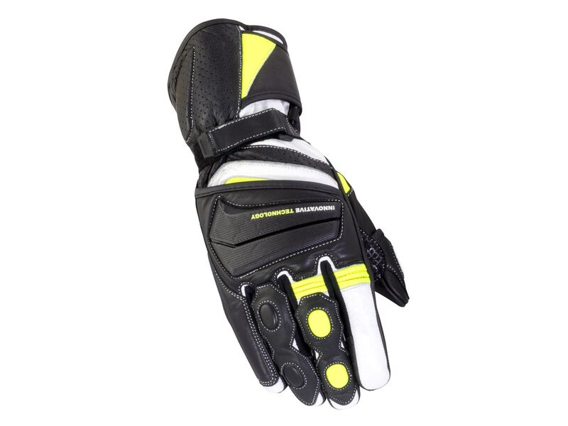 BIKE IT Crossfire Black/Neon Summer Road Gloves click to zoom image