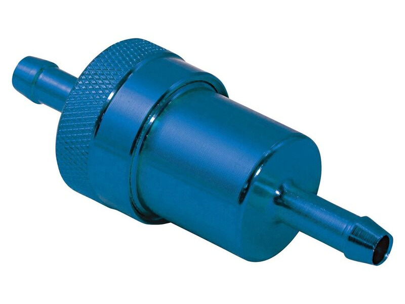 BIKE IT Original Anodised Blue 6mm Fuel Filter click to zoom image
