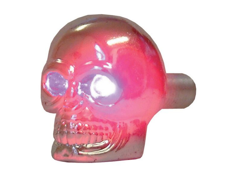 BIKE IT Pair Of Skull Decoration Bolts With Red LED Eyes click to zoom image