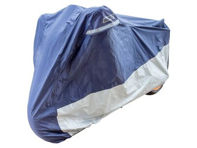 BIKE IT Deluxe Heavy Duty Rain Cover - Blue/Silver - Large Fits 750-1000cc