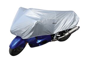 BIKE IT Motorcycle Top Cover - Silver - Large Fits 750-1100cc 