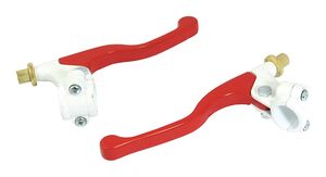 BIKE IT Lever Assembly Universal Short Red Lever/White Perch (Without Mirror Boss) 