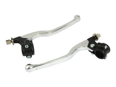 BIKE IT Lever Assembly Universal Long Chrome Lever/Black Perch (Without Mirror Boss)