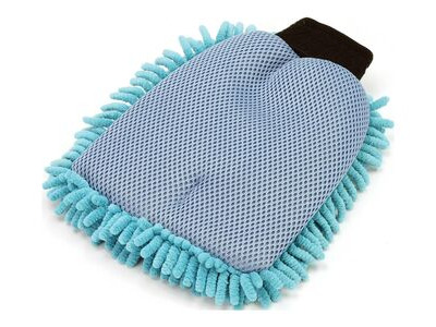 BIKE IT BikeTek 2-IN-1 Long-Pile Chenille & Sponge Wash Mit