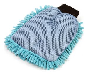 BIKE IT BikeTek 2-IN-1 Long-Pile Chenille & Sponge Wash Mit 