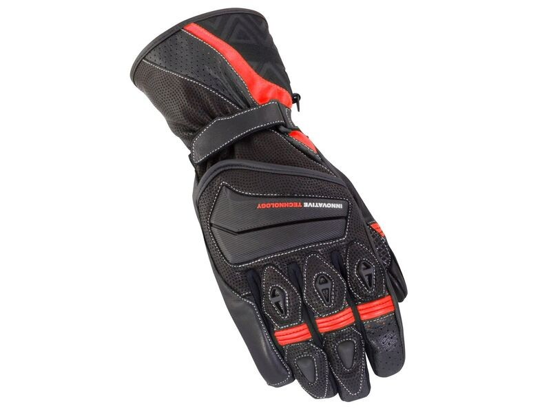 BIKE IT Spyder Black/Red Summer Road Gloves click to zoom image