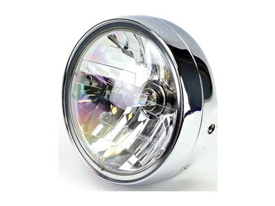 BIKE IT Universal 7" Chrome Headlight E-Marked Right Dip HS1 35/35W