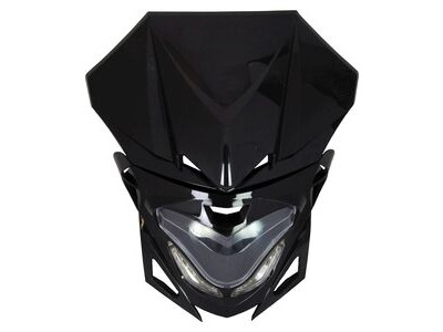 BIKE IT Universal Transformer Fairing Headlight Black 12V 20W